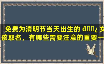 免费为清明节当天出生的 🌿 女孩取名，有哪些需要注意的重要一环 🦢